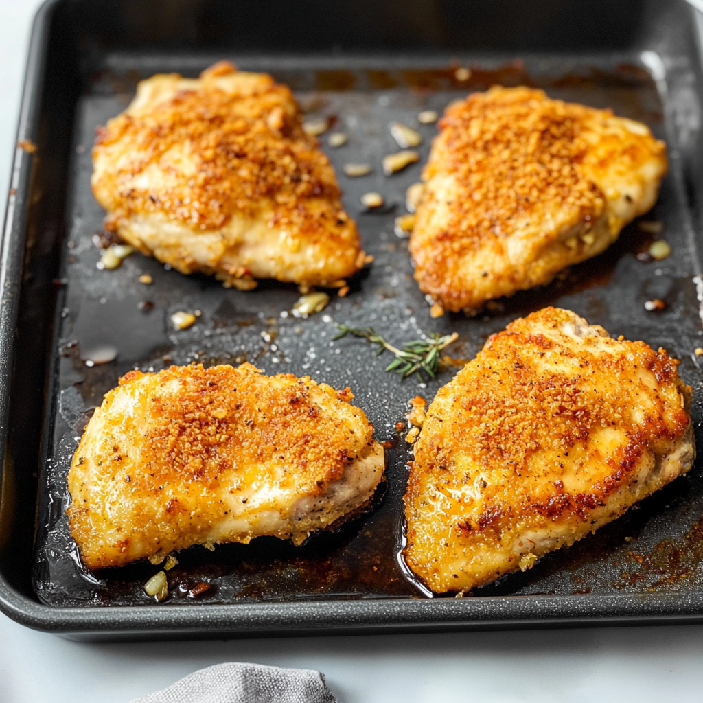 Parmesan Crispy Oven Fried Chicken