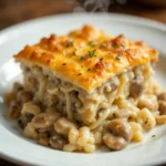 Creamy Chicken, Cabbage & Mushroom Casserole – A Hearty Comfort Classic