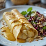 Crepes with Toscano Cheese and Endive Salad – Savory crepes paired with a refreshing endive salad